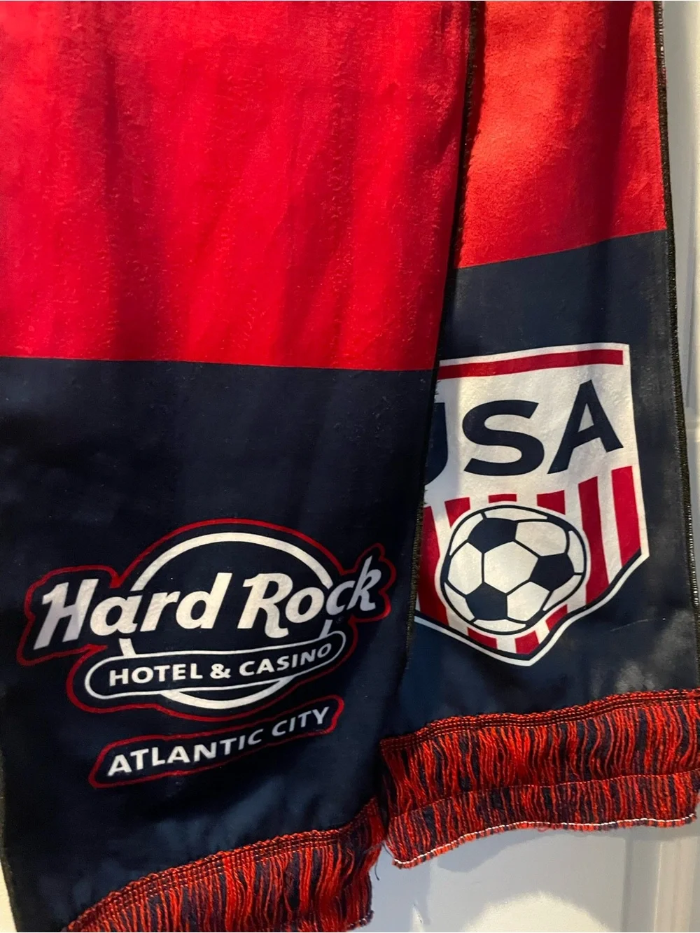 Hard Rock USA Soccer Scarf - Navy & Red